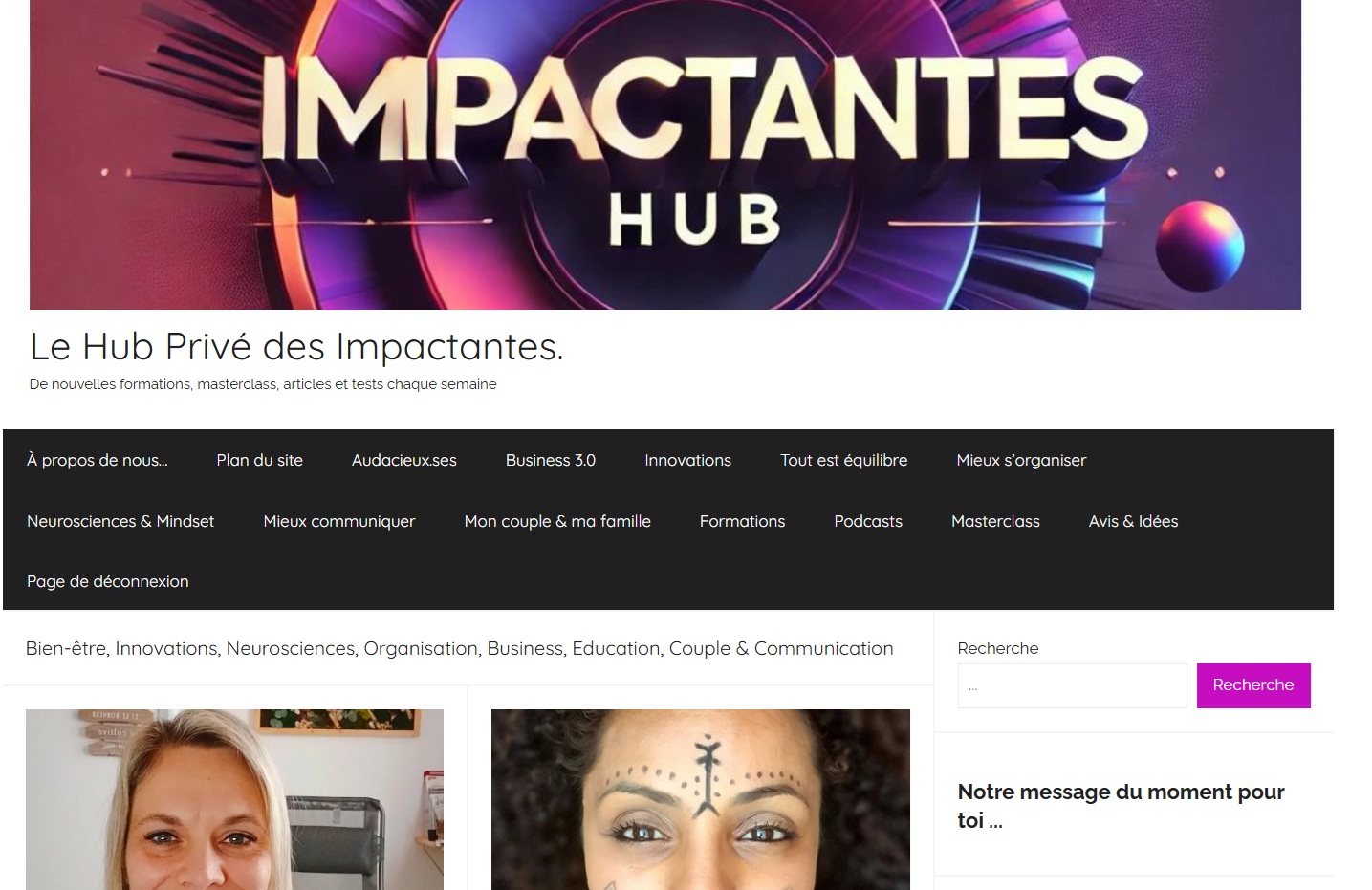 Découvrez le Hub privé des Impactantes.